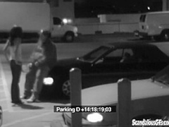 Cock whore sucks off security attendant