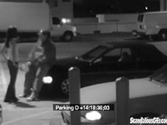 Cock whore sucks off security attendant