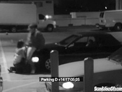 Cock whore sucks off security attendant