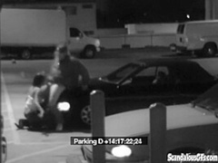 Cock whore sucks off security attendant