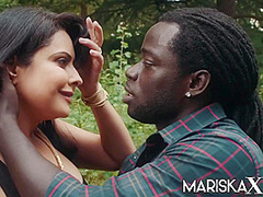 Mariska X - Mariska Offered To A Big Black Dick By Her