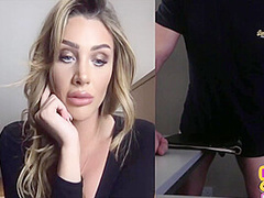 CFNM voyeur MILF watches male jerks on webcam for her