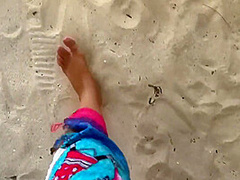 Diaper Girl On The Beach