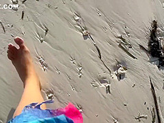 Diaper Girl On The Beach