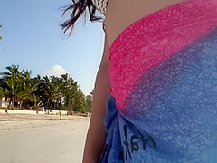 Diaper Girl On The Beach