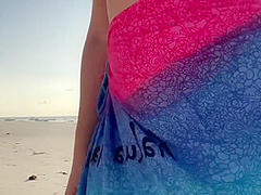 Diaper Girl On The Beach