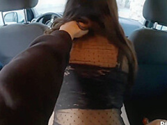 Fucking My Friends Girlfriend Hard And I Give Her A Creampie In The Car