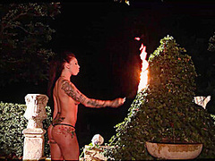 Flaming Hot Pussy: Sexy Pyromaniac Plays With Fire - PornWorld