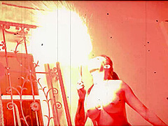 Flaming Hot Pussy: Sexy Pyromaniac Plays With Fire - PornWorld