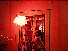 Flaming Hot Pussy: Sexy Pyromaniac Plays With Fire - PornWorld