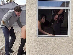 Asian Pizza Girl Fucked By Two Horny White Guys 8 Min