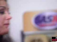 Public humiliated slut whipped and fucked in front of crowd