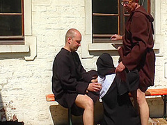 Nun Loves Fuck Outdoor