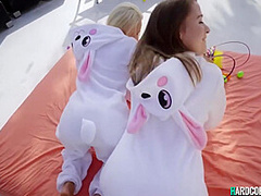 Sadie Hartz And Alice Merches In Two Little Bunnies Big One-eyed Snake Fucked