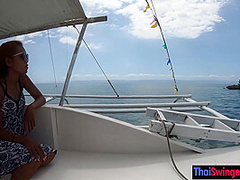 Thai amateur girlfriend sex on a deserted island in the middle of the ocean