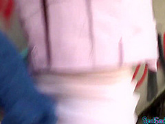 Busty tattooed babe public POV fucked outdoor after casting