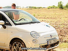Bella Babie Makes Her Man Pull Over To The Side Of The Road For A Quickie - BANG!