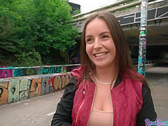 Public reality babe POV banged outdoor 4 cash after blowjob