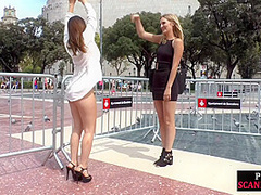 Public feet licking whore feet whipped and pussyfucked