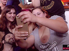 Public feet licking whore feet whipped and pussyfucked