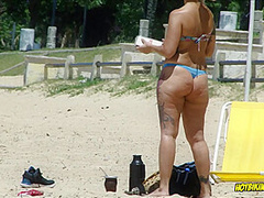 Big Ass Latina Milf Wearing Small Sexy Thongs