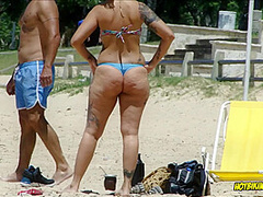 Big Ass Latina Milf Wearing Small Sexy Thongs