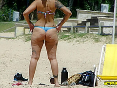 Big Ass Latina Milf Wearing Small Sexy Thongs