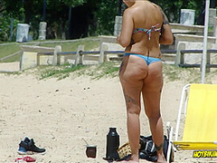 Big Ass Latina Milf Wearing Small Sexy Thongs