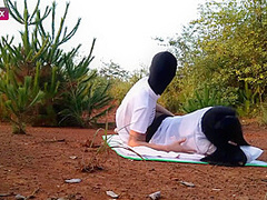 Amateur Masked Chinese Couple Fuck Outdoors