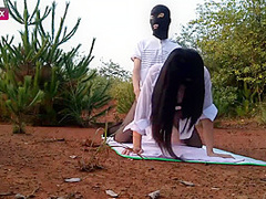 Amateur Masked Chinese Couple Fuck Outdoors