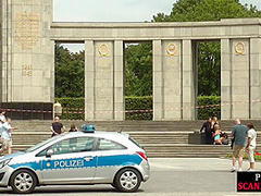 Humiliated BDSM bondage MILF pissed and fucked in public