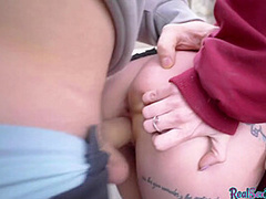 Pantyhose POV babe public pussybanged outdoor for money