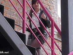 Jeny Smith - Flashing Stockings Line With Mini Skirt By Sexy
