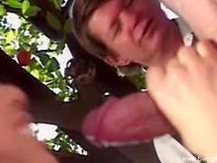 Asian Wife Gets Analized Outdoors