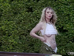 Hot Blonde Babe Gets Pussy Licking And A Rimming And Sucks Her Mechanics Cock With Zac Wild And Lilly Bell