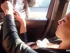 Public Double Blowjob From Two German Teen By Stranger