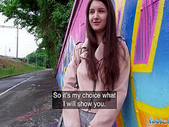 Very Cute And Real College Brunette 19yrs Teen Art Student With Natural Tits Studies A Strangers Big Dick Outdoors In Exchange For Cash 12 Min