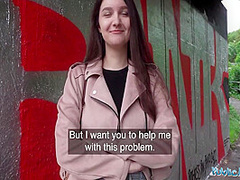 Very Cute And Real College Brunette 19yrs Teen Art Student With Natural Tits Studies A Strangers Big Dick Outdoors In Exchange For Cash 12 Min