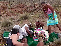 African Outdoor Safari Fuck Orgy