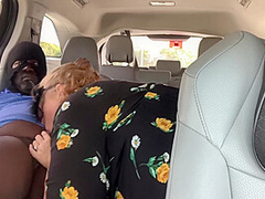 Big Ass Hot Sexy Bbw Milf Mom Caught Sucking Black Cock Publicly In Car (black Guy Jerking & Shooting Big Load Of Cum