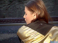 19yo slut fucked outdoor in POV in doggystyle by BWC