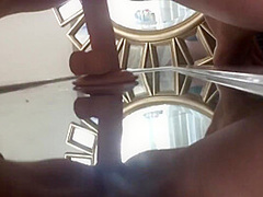 Ciera Sage - Upskirt Mirror Dildo Ride