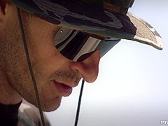 Blonde Chic Gets A Dp From Two Out Of Uniform Soldiers