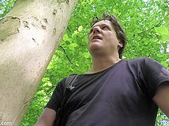 Caught In The Wood Masturbating And Fuck With Angie Lynx