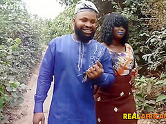 African Fuckboy Bodies Married Auntie Hardcore Doggystyle!