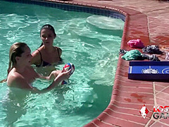 Aften Opal & Kylie Rocket Get Dirty in the Pool