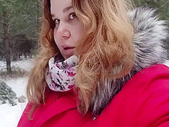 Cum In The Mouth And On The Tits Of A Redheaded Slut In The Woods 11 Min