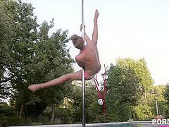 Splish Splash: Wet Pole Dance And Dildo Masturbation - PornWorld