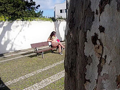 A Young Sucker Spied On Mommy In The Park And She Let Herself Be Touched!