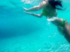 Beautiful Masturbates Sweetly On The Beach